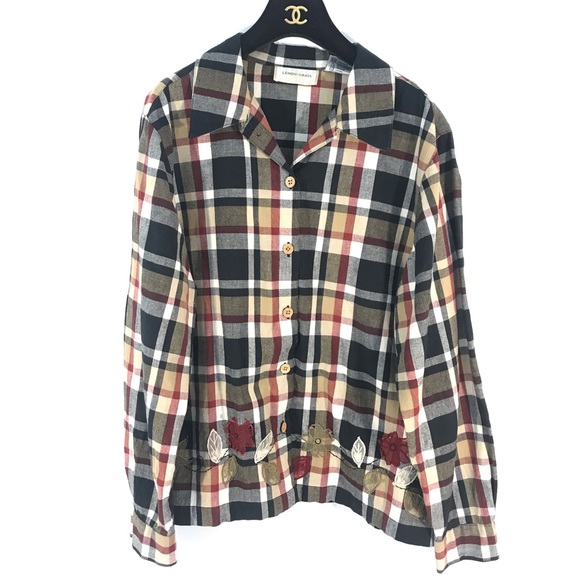 Vintage Tops - Vintage Checks/Plaids Buttoned Down Tee